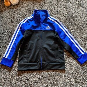 Kids Adidas Blue and Black Track Jacket